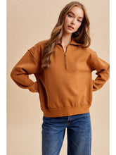 Load image into Gallery viewer, Fireside Half Zip (CAMEL)