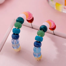 Load image into Gallery viewer, Colorful Beaded Hoops