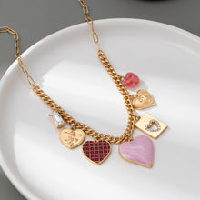 Load image into Gallery viewer, Pink Heart Charm Necklace