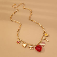 Load image into Gallery viewer, Red Heart Charm Necklace