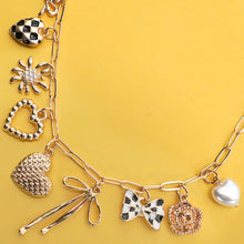 Load image into Gallery viewer, Charm Necklace Bow, Heart, Floral
