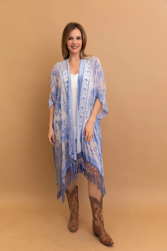 Velvet Fringe Kimono